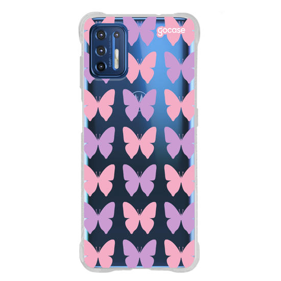 Capinha para celular  Borboletas Lilás e Rosa
