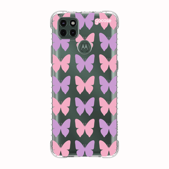 Capinha para celular  Borboletas Lilás e Rosa