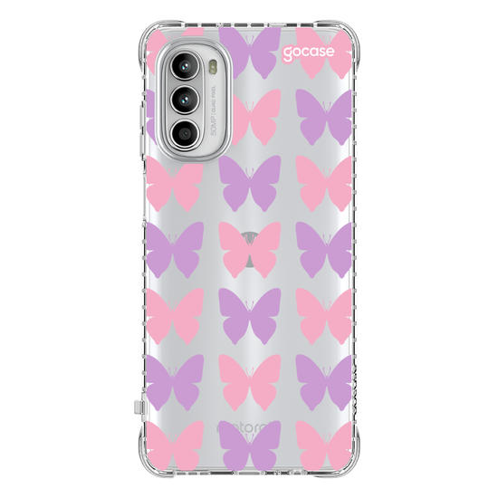 Capinha para celular  Borboletas Lilás e Rosa