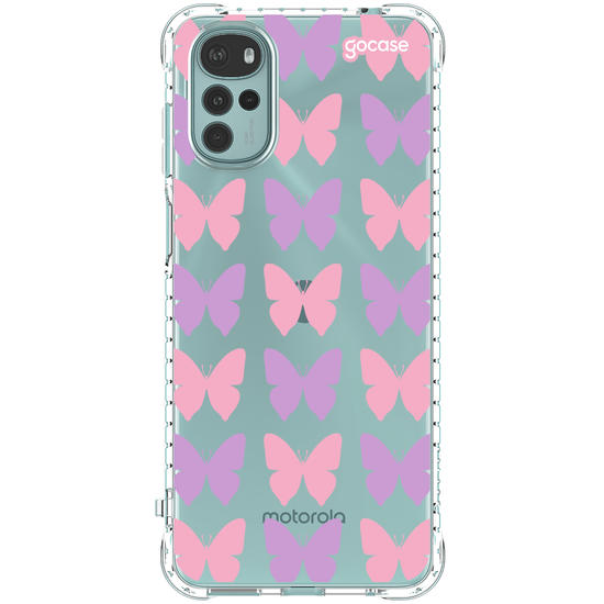 Capinha para celular  Borboletas Lilás e Rosa