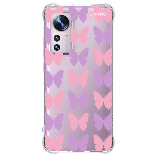 Capinha para celular  Borboletas Lilás e Rosa