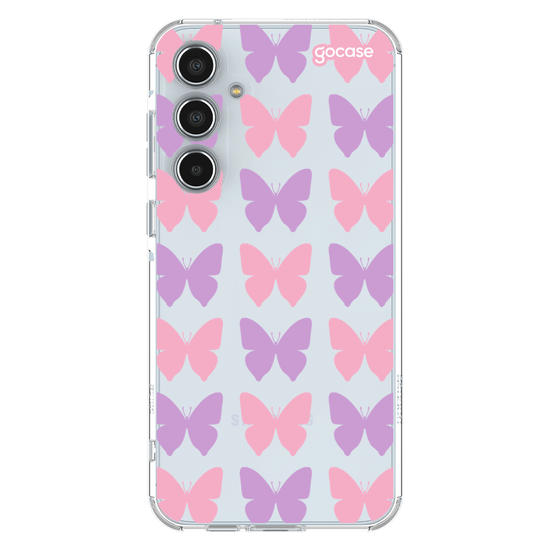 Capinha para celular  Borboletas Lilás e Rosa