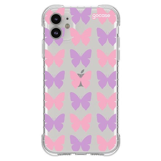 Capinha para celular  Borboletas Lilás e Rosa