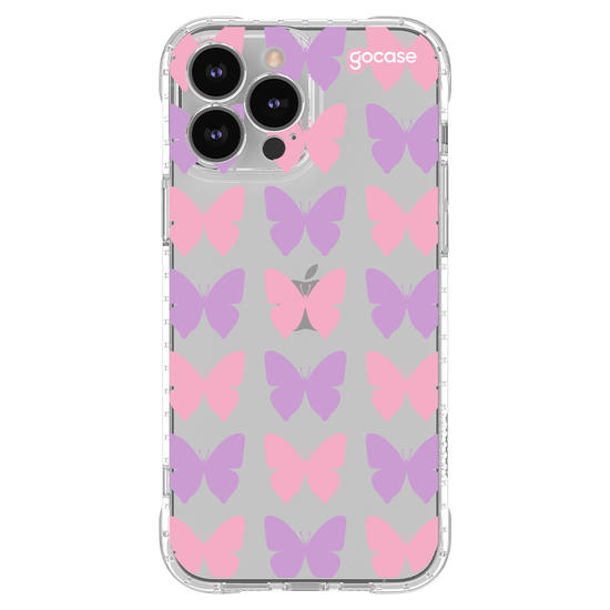 Capinha para celular  Borboletas Lilás e Rosa