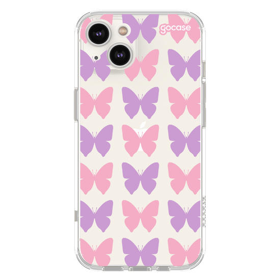 Capinha para celular  Borboletas Lilás e Rosa