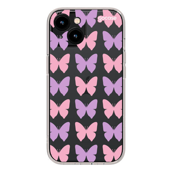Capinha para celular  Borboletas Lilás e Rosa