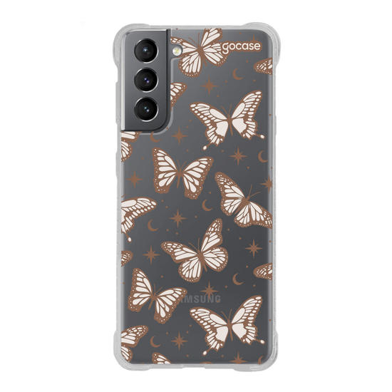 Capinha para celular  Borboletas Místicas - Marrom
