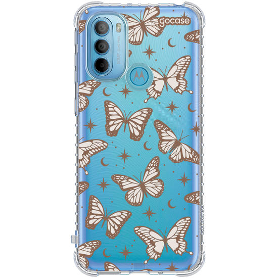 Capinha para celular  Borboletas Místicas - Marrom