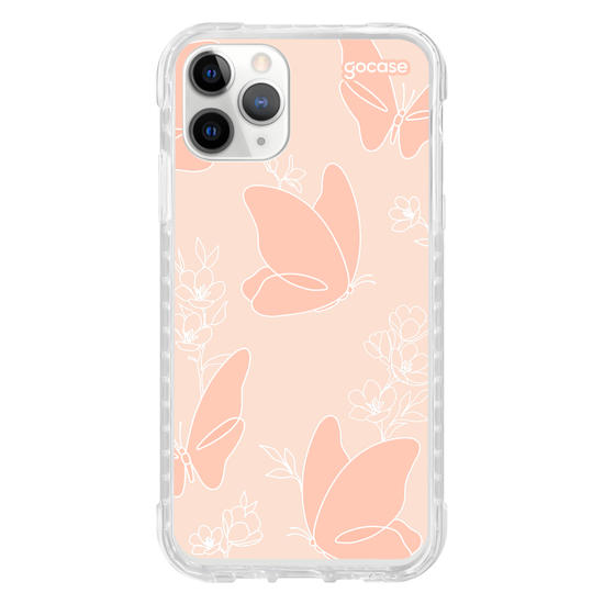 Capinha para celular  Borboletas Outiline Flores