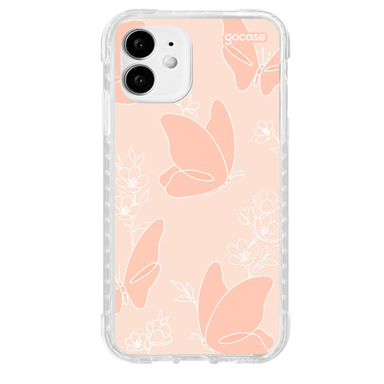 Capinha para celular  Borboletas Outiline Flores