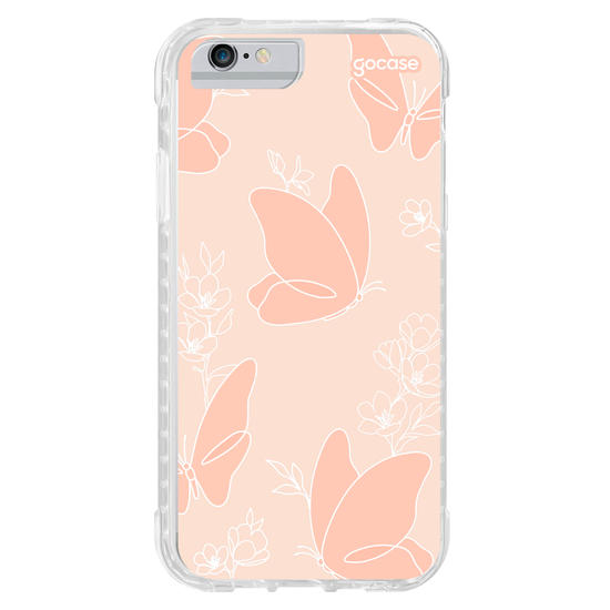 Capinha para celular  Borboletas Outiline Flores