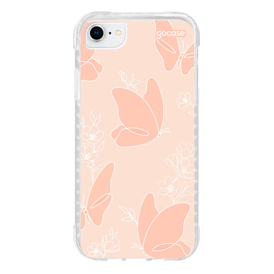 Capinha para celular  Borboletas Outiline Flores