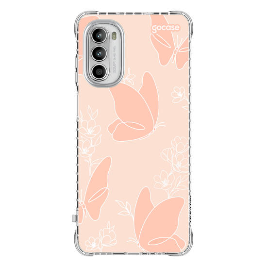 Capinha para celular  Borboletas Outiline Flores