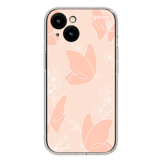 Capinha para celular  Borboletas Outiline Flores