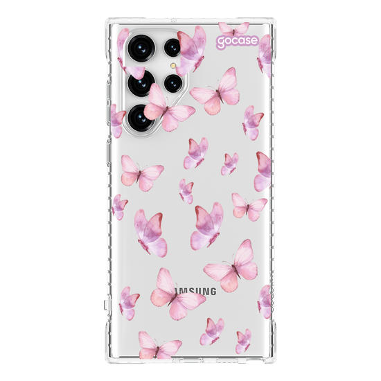 Capinha para celular  Borboletas Rosa Pattern