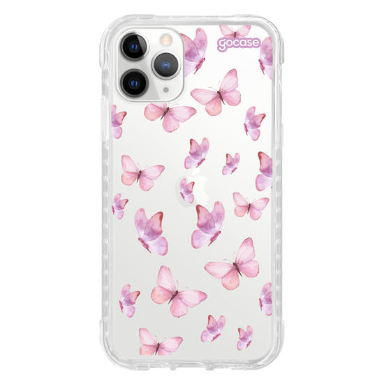 Capinha para celular  Borboletas Rosa Pattern