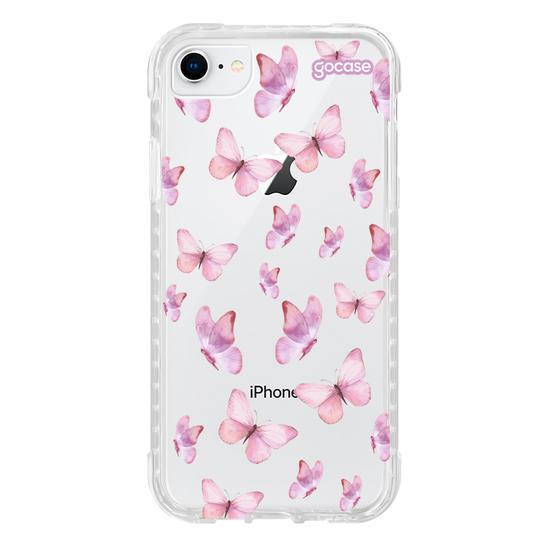 Capinha para celular  Borboletas Rosa Pattern