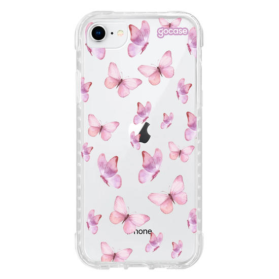 Capinha para celular  Borboletas Rosa Pattern