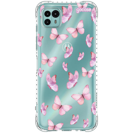 Capinha para celular  Borboletas Rosa Pattern