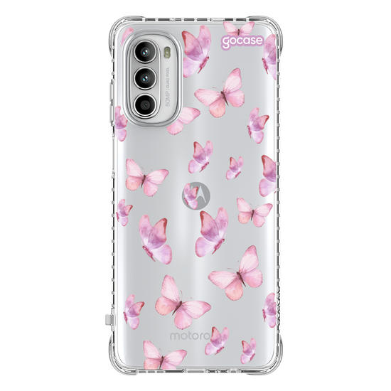 Capinha para celular  Borboletas Rosa Pattern