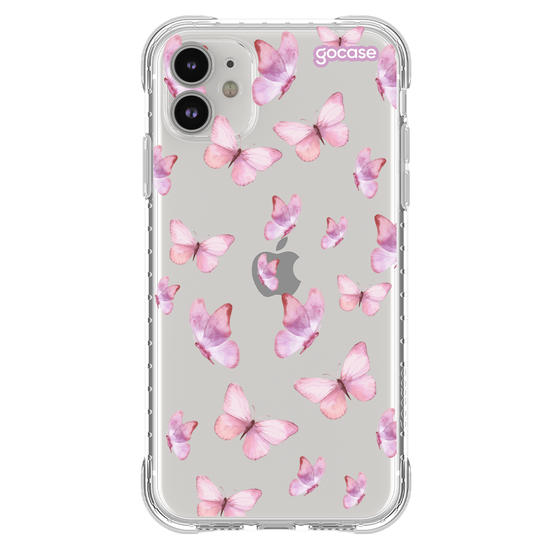 Capinha para celular  Borboletas Rosa Pattern