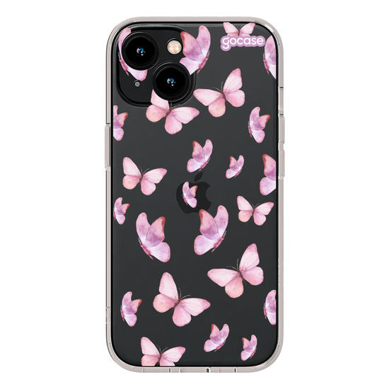 Capinha para celular  Borboletas Rosa Pattern