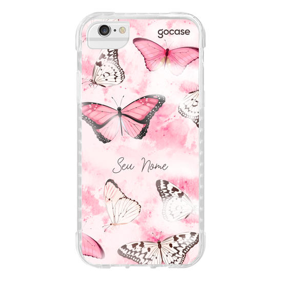 Capinha para celular Borboletas Rosa