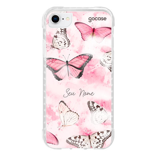 Capinha para celular Borboletas Rosa