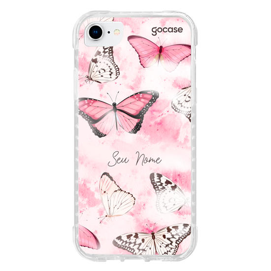 Capinha para celular Borboletas Rosa