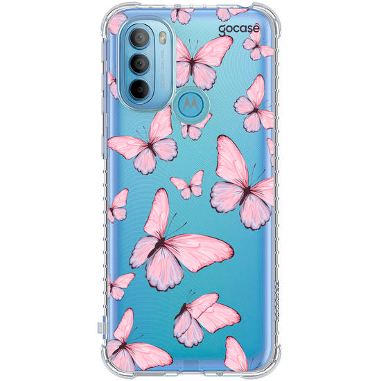 Capinha para celular  Borboletas Rosadas