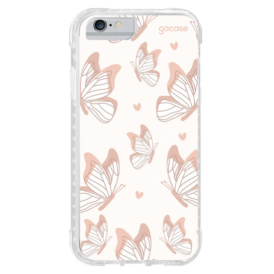 Capinha para celular  Borboletas Rose Gold