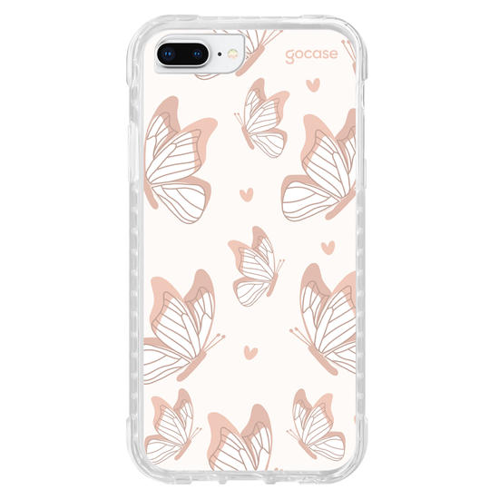 Capinha para celular  Borboletas Rose Gold