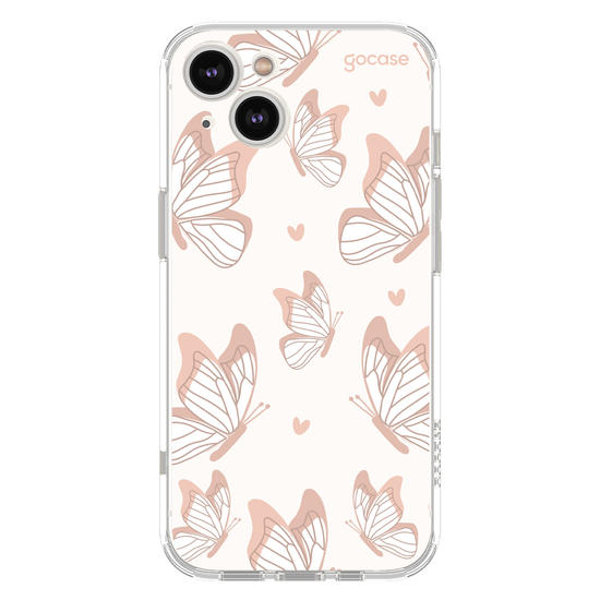 Capinha para celular  Borboletas Rose Gold