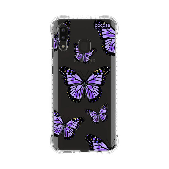 Capinha para celular  Borboletas Roxas Pattern