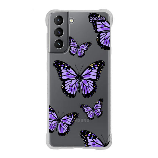 Capinha para celular  Borboletas Roxas Pattern