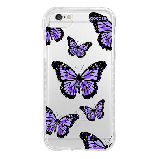Capinha para celular  Borboletas Roxas Pattern