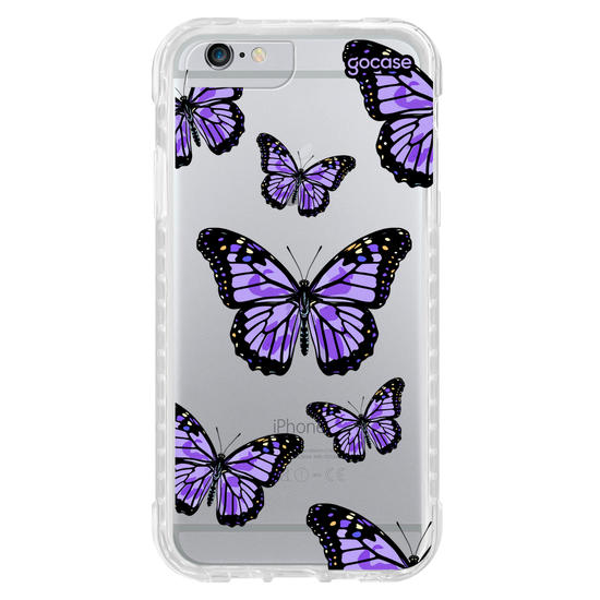 Capinha para celular  Borboletas Roxas Pattern