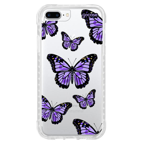 Capinha para celular  Borboletas Roxas Pattern