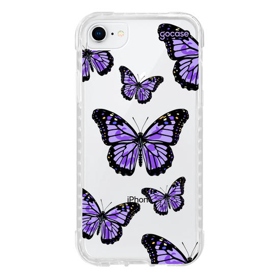 Capinha para celular  Borboletas Roxas Pattern