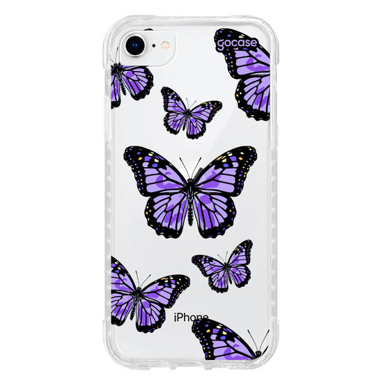 Capinha para celular  Borboletas Roxas Pattern