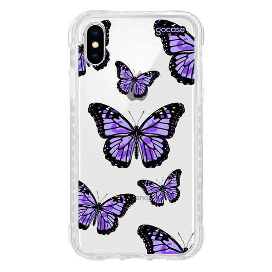 Capinha para celular  Borboletas Roxas Pattern