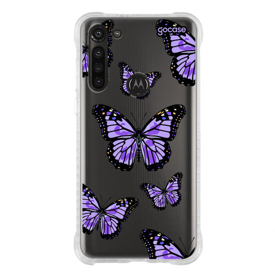 Capinha para celular  Borboletas Roxas Pattern
