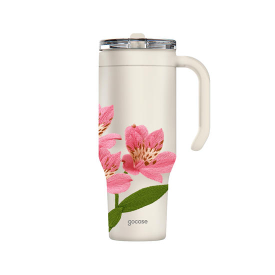 Copo Térmico Life - Bordado de Flores
