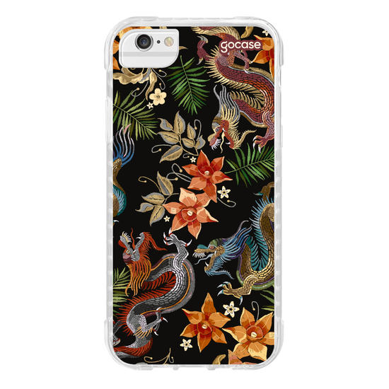 Capinha para celular  Bordado Vintage - Chinese Dragons