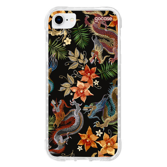 Capinha para celular  Bordado Vintage - Chinese Dragons