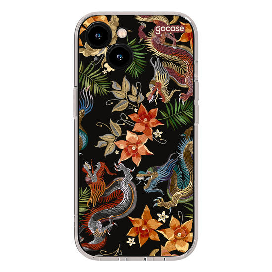 Capinha para celular  Bordado Vintage - Chinese Dragons