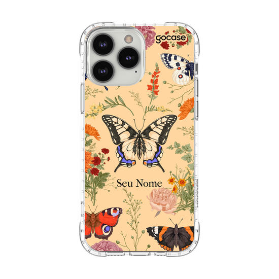 Capinha para celular Botânica com Borboletas
