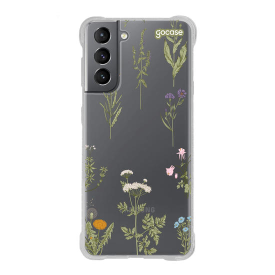 Capinha para celular Botânica com Inicial e Nome