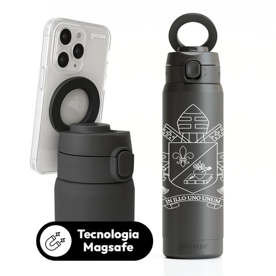 Garrafa Térmica Magsafe + Ebook -  Brasão Minimalista Papa