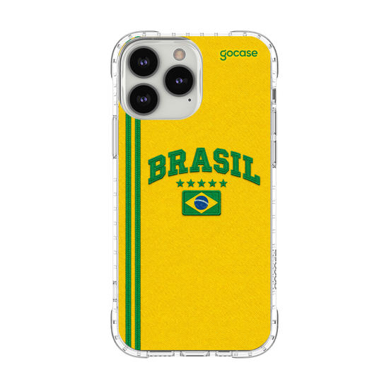 Capinha para celular  Brasil Blusa Retrô - Amarelo